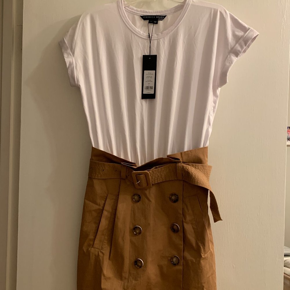 Veronica Beard Melany Mixed-Media Dress Size S